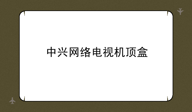 中兴网络电视机顶盒
