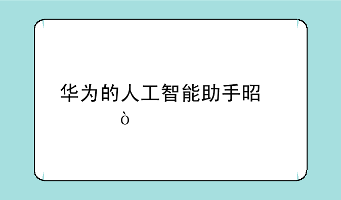 华为的人工智能助手是谁？