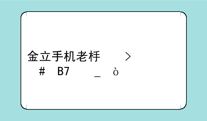 金立手机老板叫什么名字？