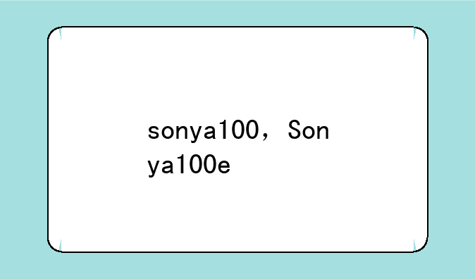 sonya100，Sonya100e
