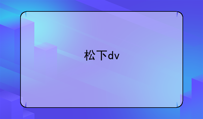 松下dv