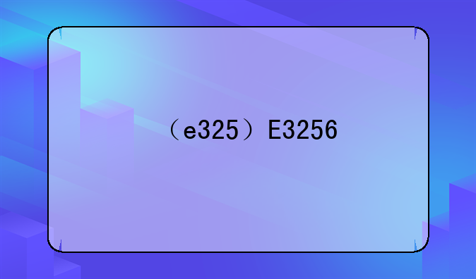 （e325）E3256