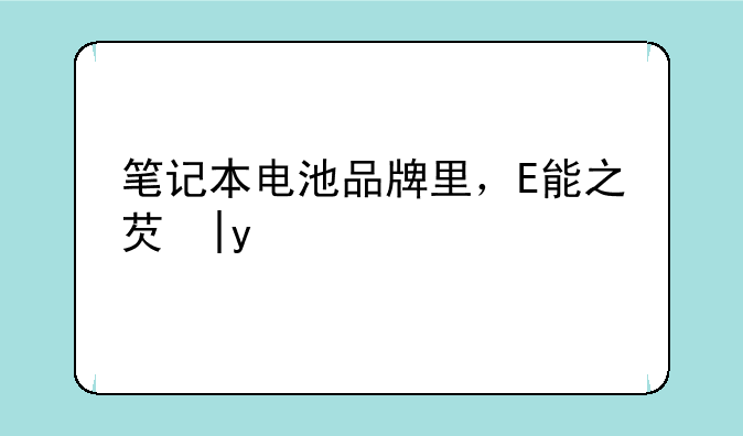 笔记本电池品牌里，E能之芯和E能品牌有什么区别？